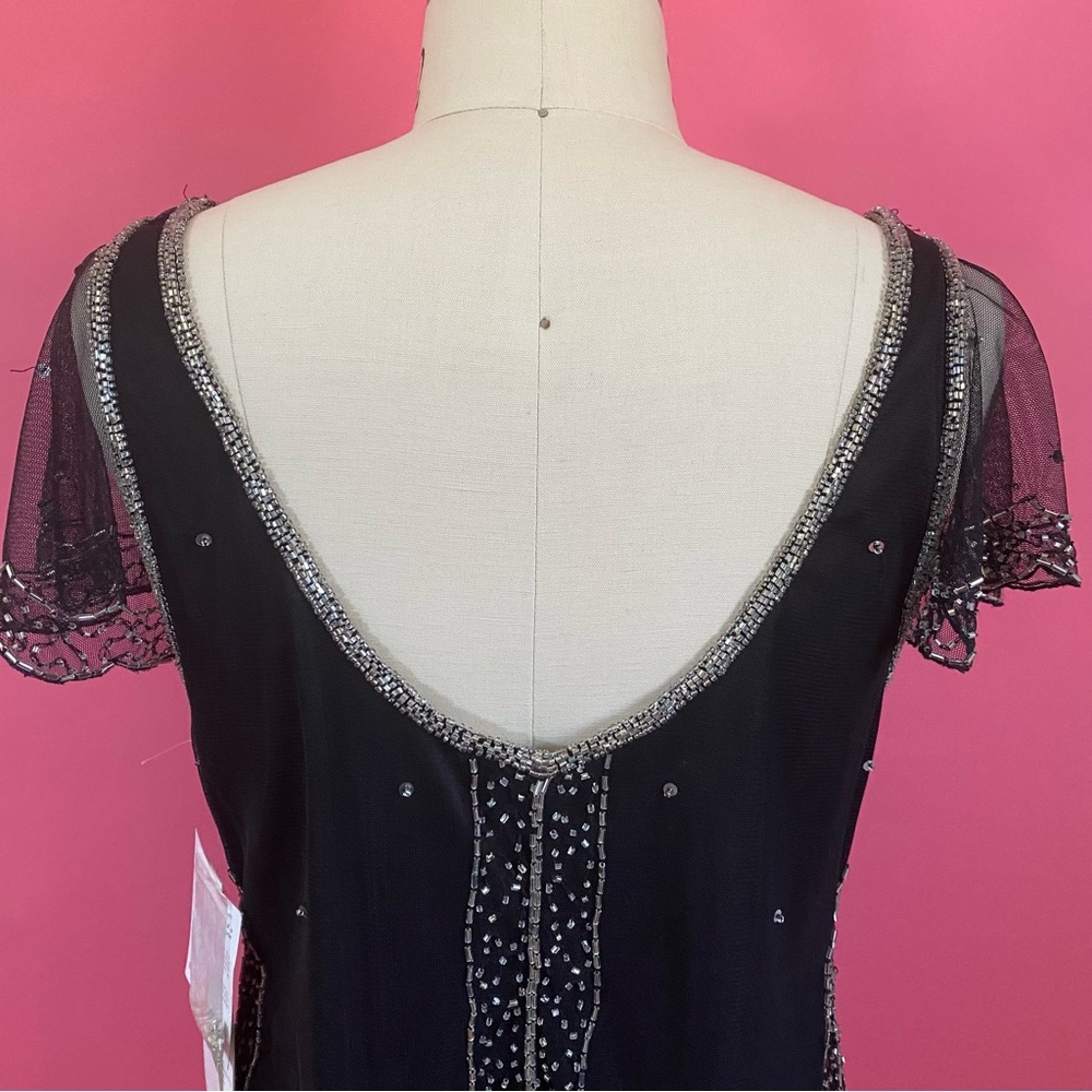 *NWT Vintage 90s/Y2K FairyCore GothLite Embellished Flutter Sleeve Mesh Blouse L - Picture 12 of 17